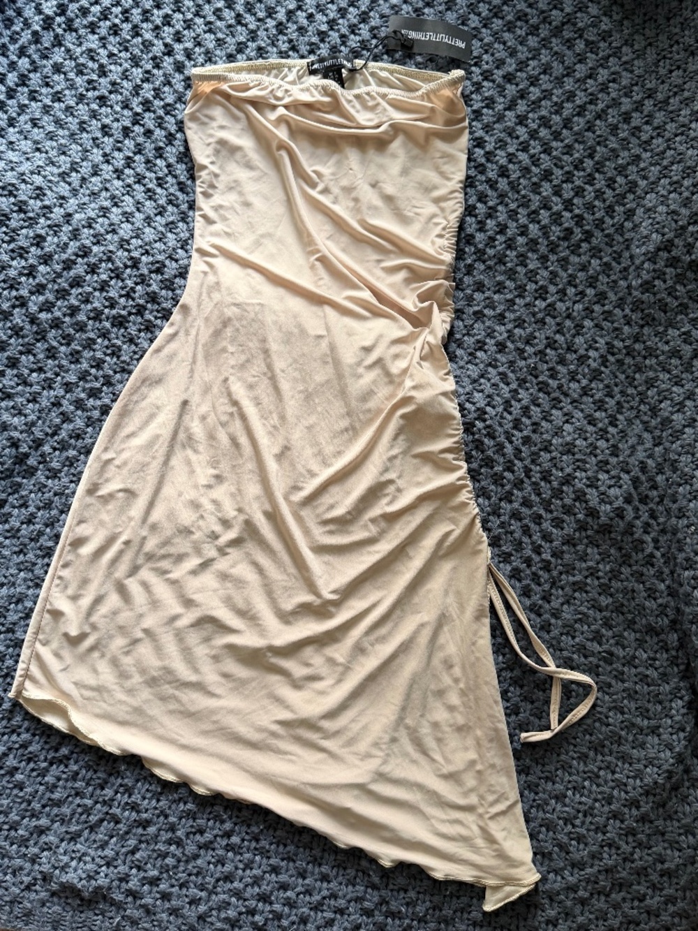 PrretylittleThing beige dress